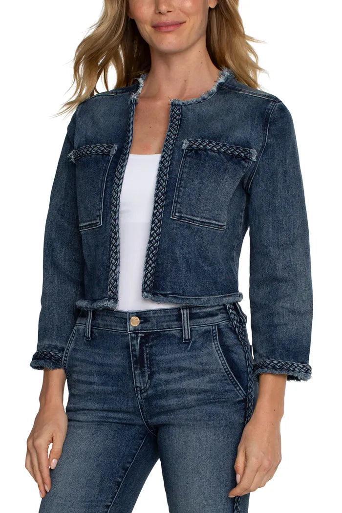 Denim Jacket with Braid Detail Product Image