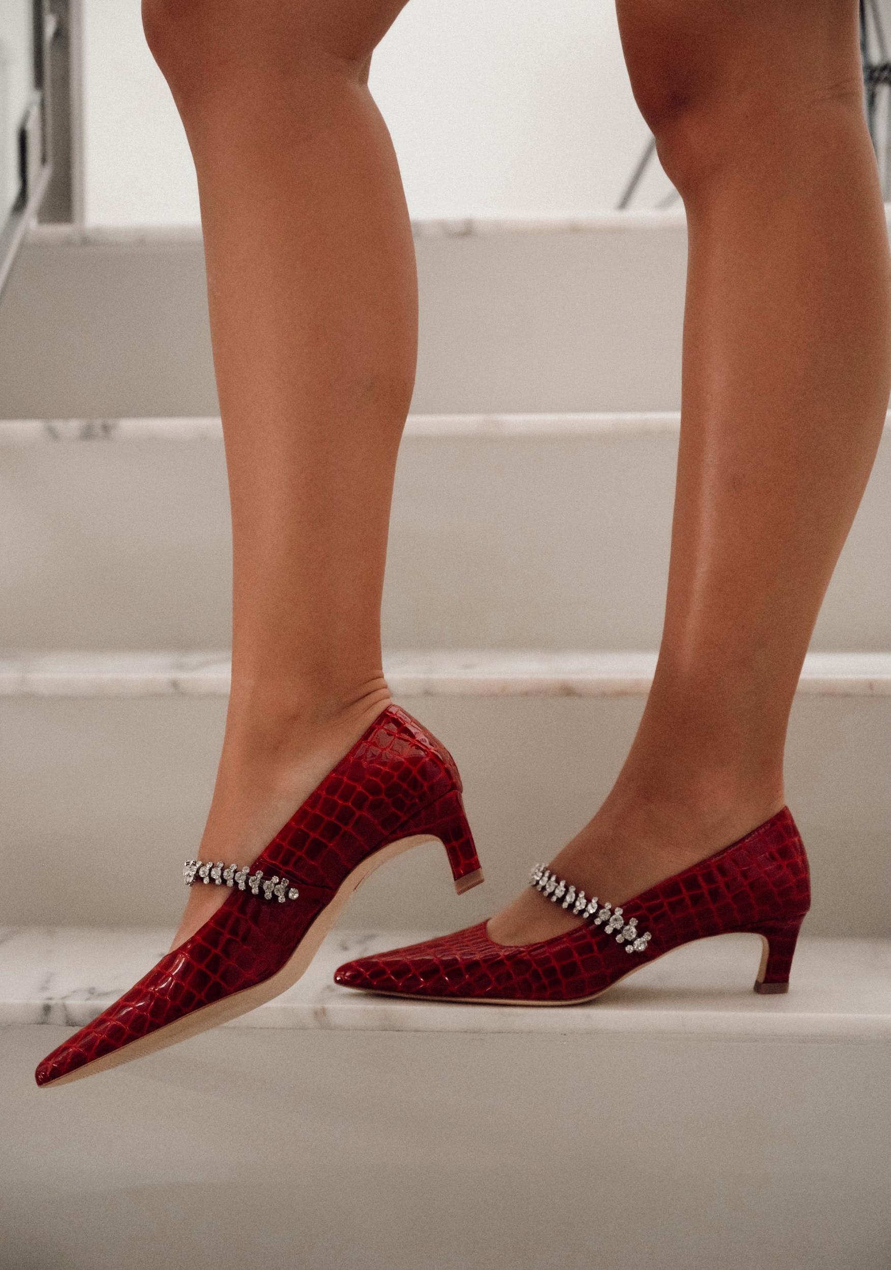 Antonella Embossed Leather Pump Product Image