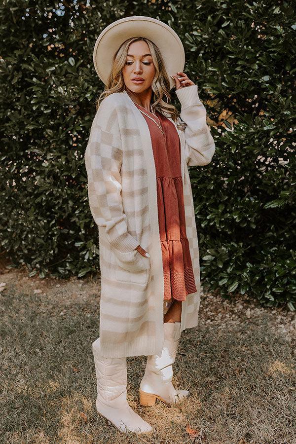 Fit Check Knit Cardigan in Iced Latte Product Image