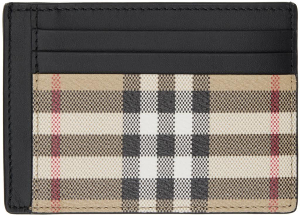 BURBERRY Beige Check Money Clip Card Holder In Archive Beige Product Image