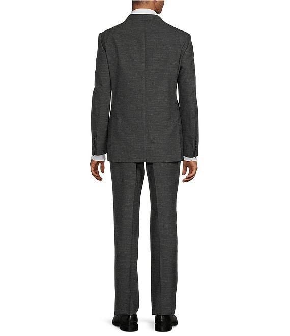 Hickey Freeman Classic Fit Flat Front Solid Pattern 2-Piece Wool Blend Suit Product Image