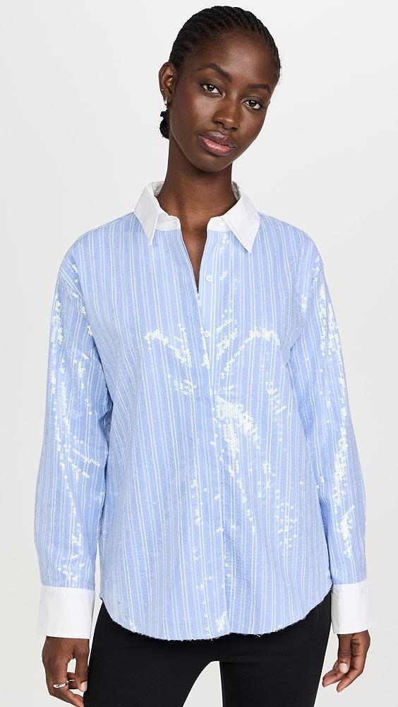 English Factory Sequin Stripe Shirt | Shopbop Product Image