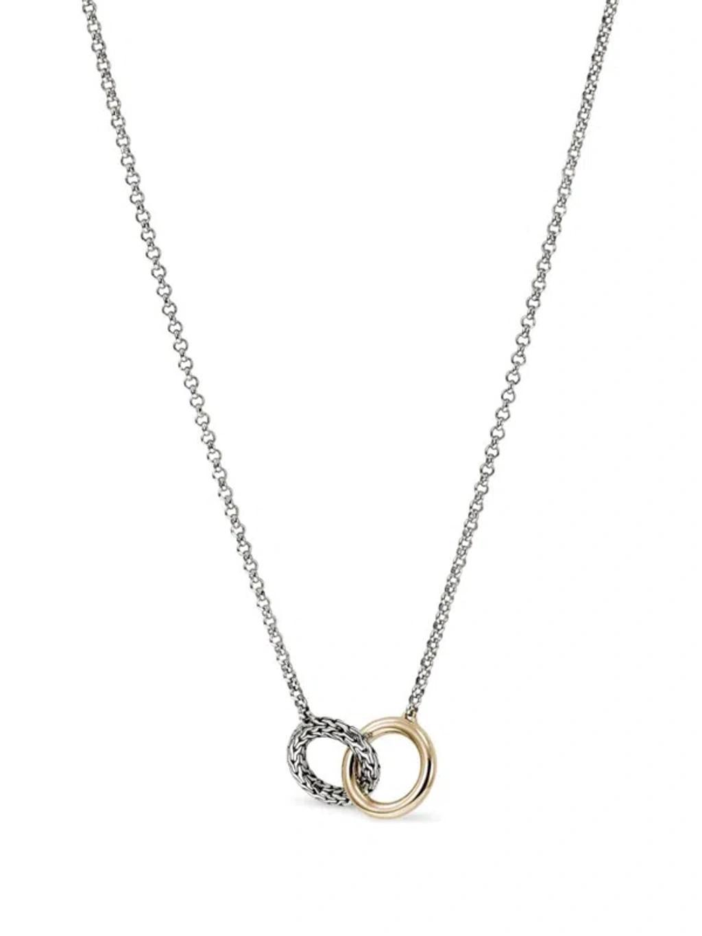 JOHN HARDY 14kt Gold Jh Essential Linked Necklace In Sterling Silver Product Image