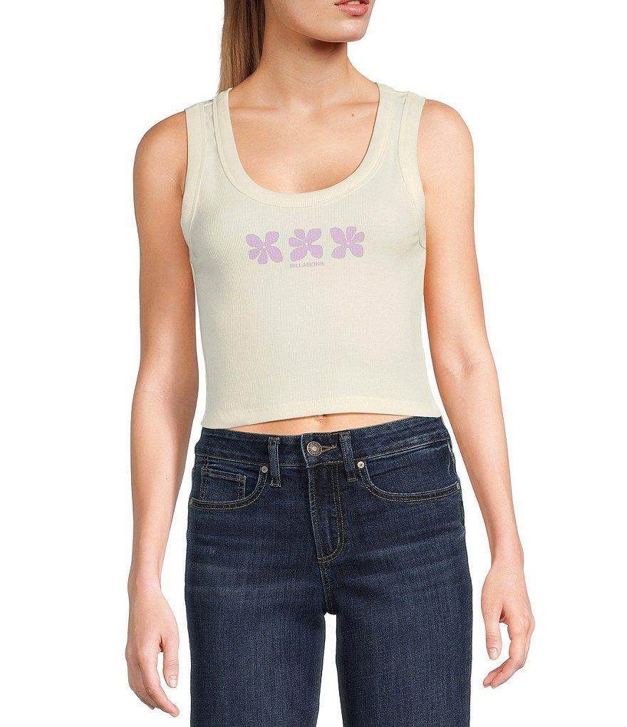 Billabong Block Party Cropped Graphic Tank Top Product Image