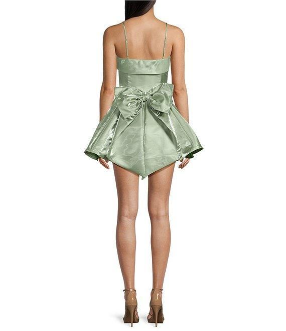 B. Darlin Spaghetti Strap Square Neck Band Party Dress Product Image