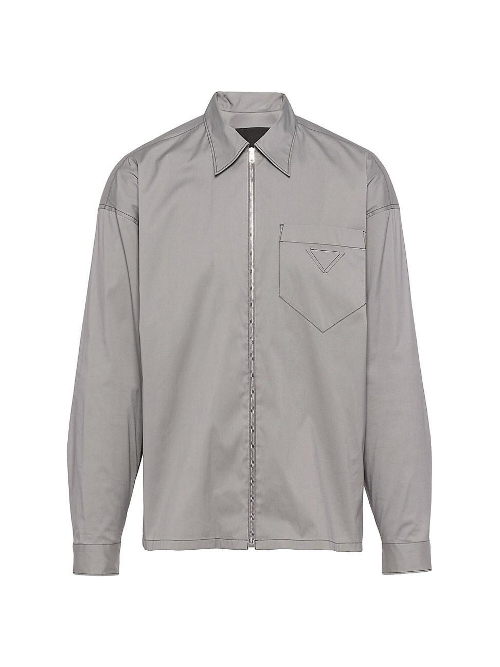 Mens Full-Zip Stretch Poplin Shirt Product Image