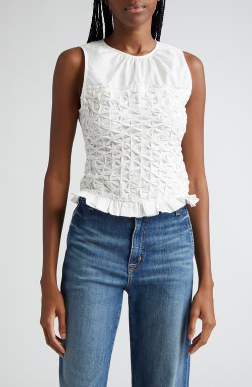 Paisley Textured Ruffle-Hem Blouse Product Image