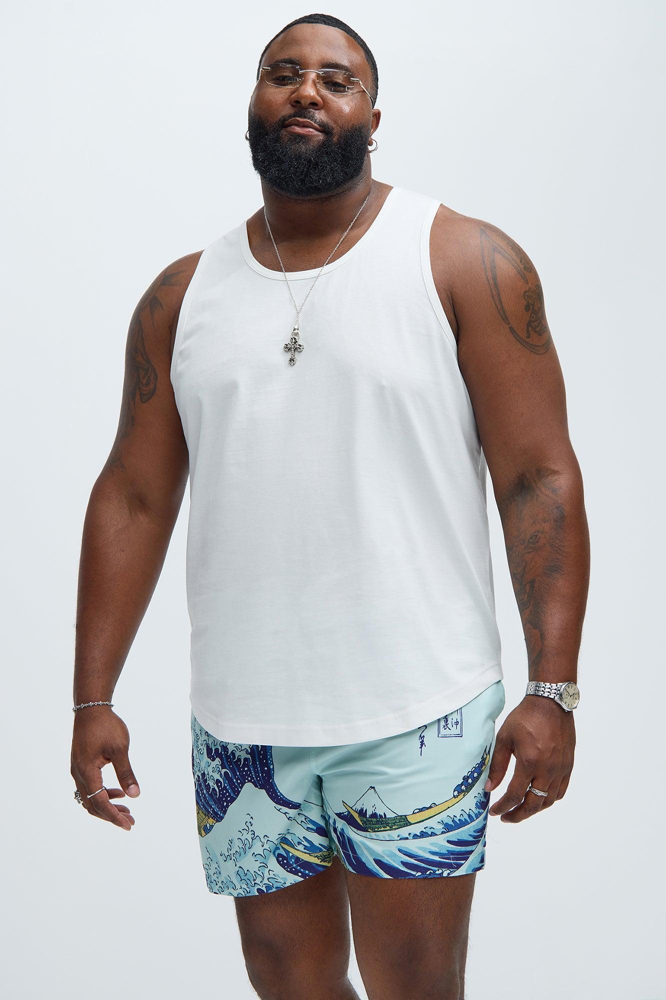 Essential Scallop Tank Top - White Product Image