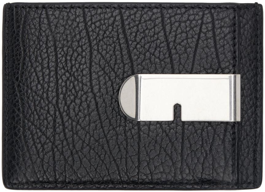 BURBERRY Black B Cut Clip Card Holder Product Image