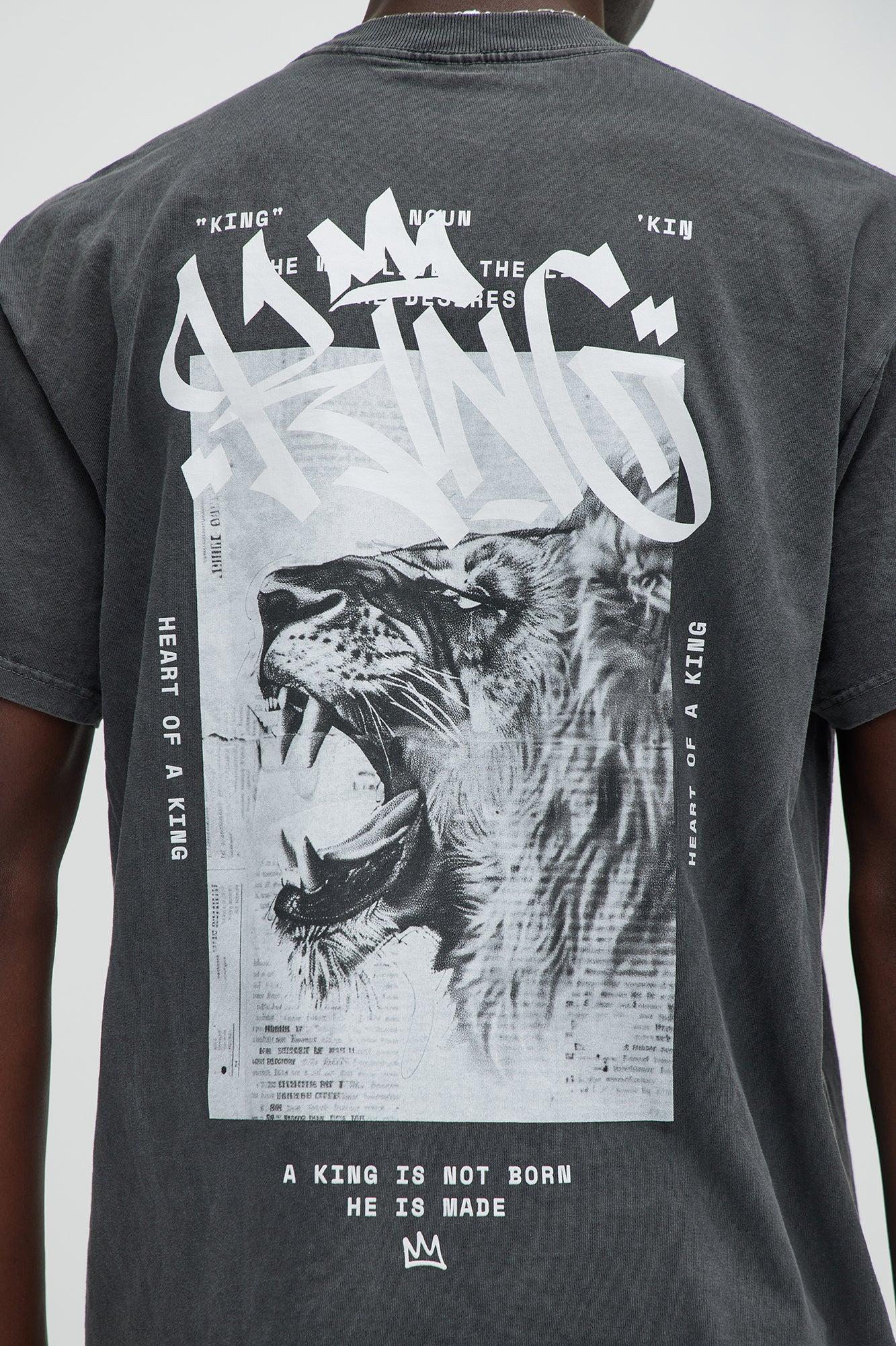 Heart Of A King Short Sleeve Tee - Black Product Image