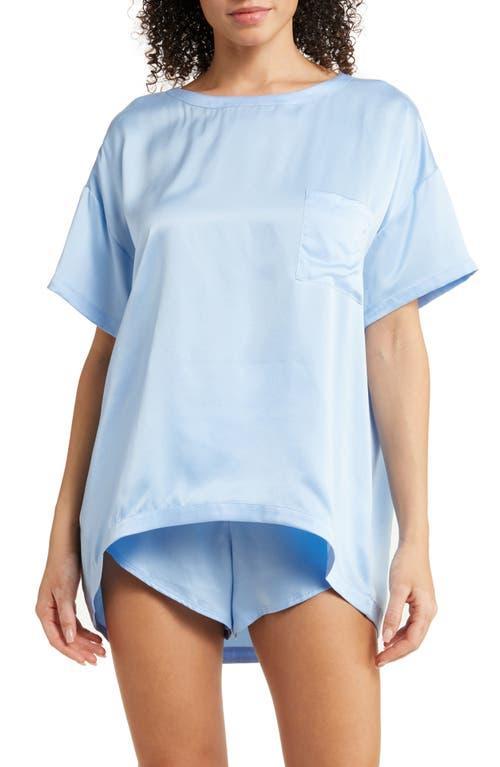 Womens Washable Silk Tee 2-Piece Pajama Set Product Image