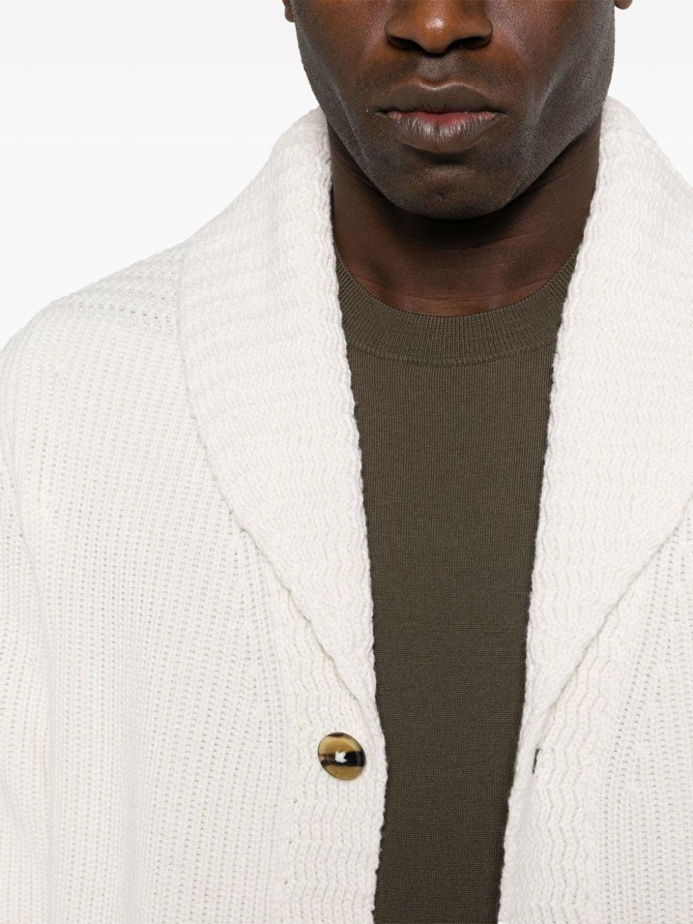 Chunky-knit Cashmere Cardigan In Neutrals Product Image