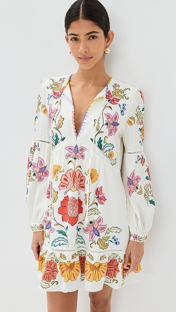 FARM Rio Off White Floral Insects Mini Dress | Shopbop Product Image