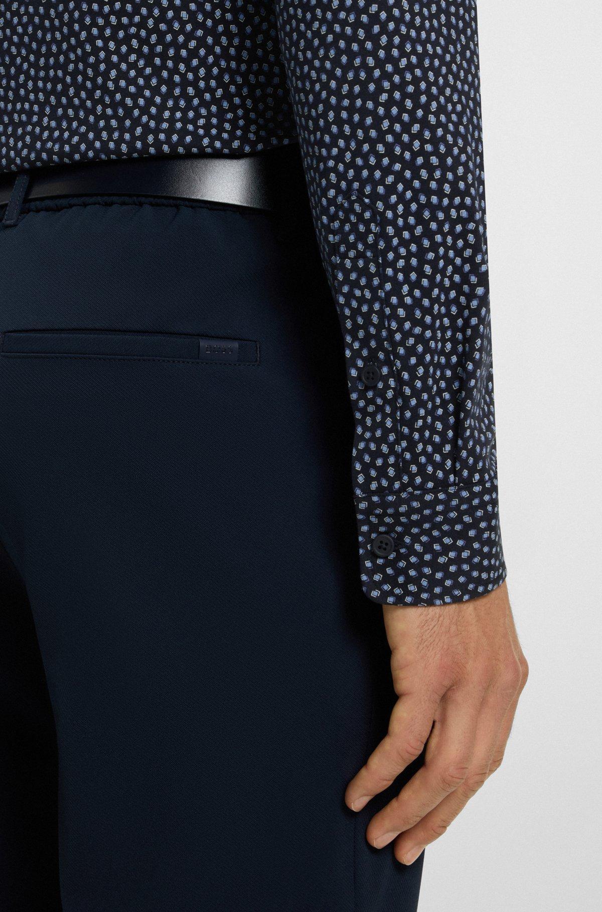 Slim-fit shirt in printed cotton Product Image