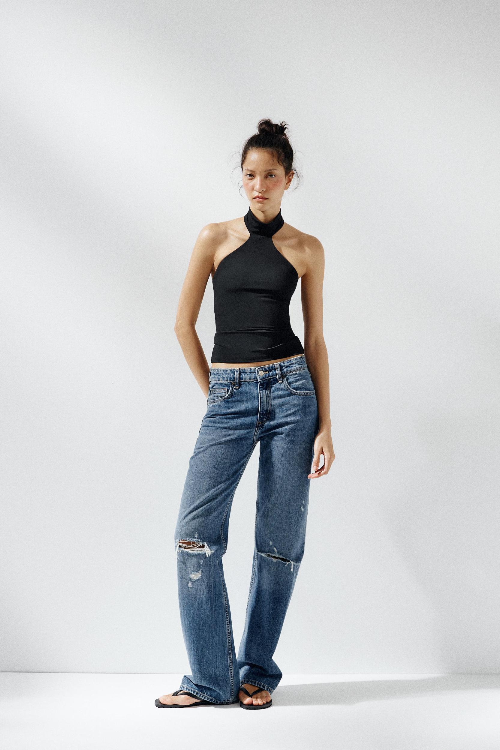 POLYAMIDE HALTER TOP Product Image