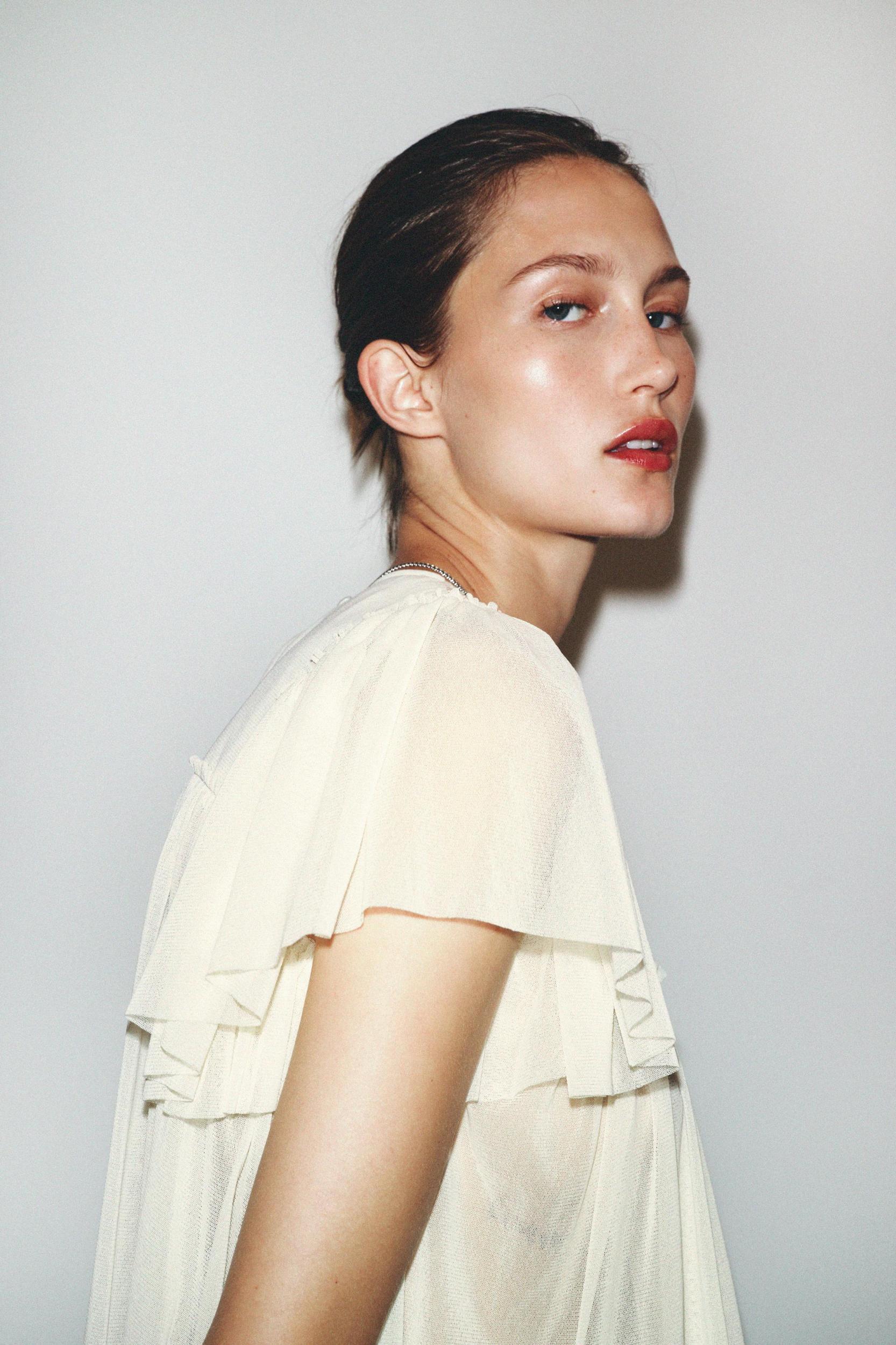 EMBROIDERED FLOWY TOP Product Image