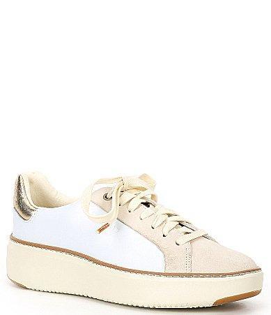 Cole Haan Womens Grandpr Topspin Sneaker - White Size 8.5 Product Image