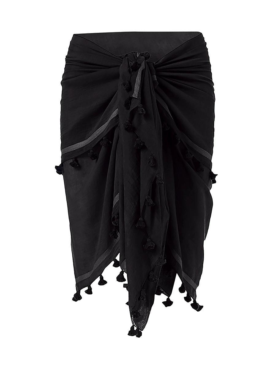 Womens Tasseled Sheer Pareo Product Image
