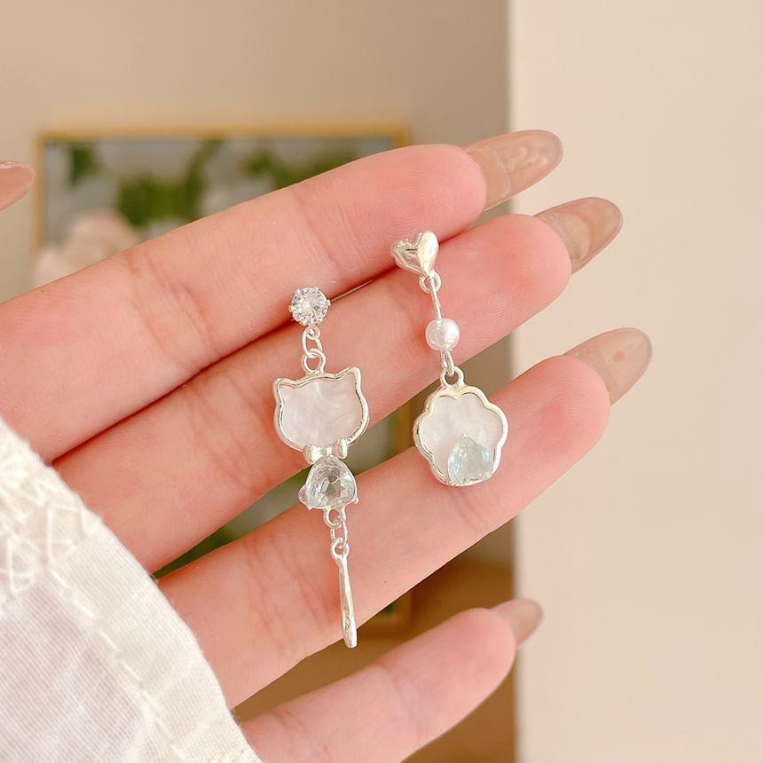 Asymmetrical Cat Drop Earring Product Image