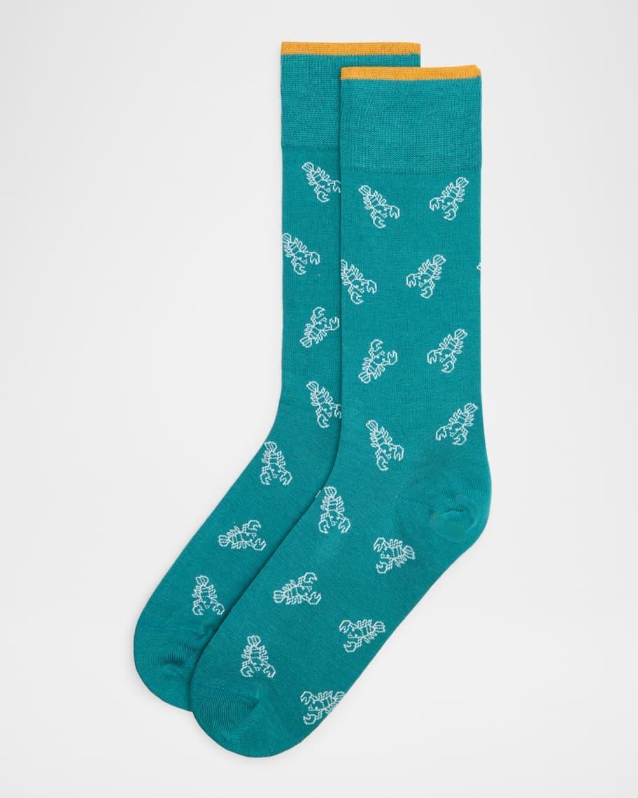 Mens Lobster-Print Crew Socks Product Image