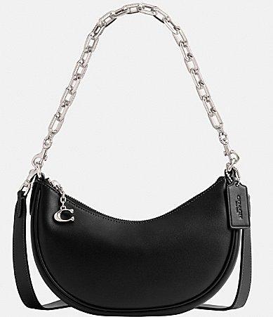 COACH Glovetanned Leather Mira Shoulder Bag with Chain (Chalk) Handbags Product Image