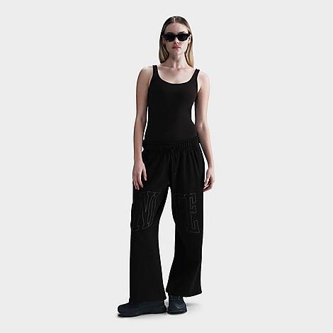 Womens Nike Sportswear Mid-Rise Oversized Open-Hem French Terry Pants | HQ5883-010 Product Image