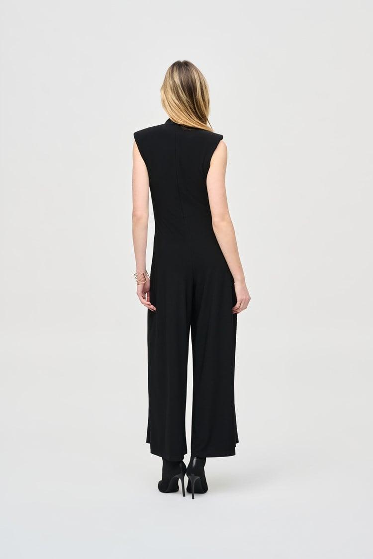 Silky Knit Sleeveless Wide-Leg Jumpsuit Product Image