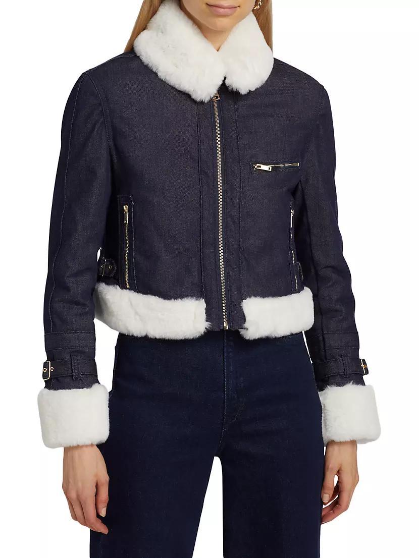 Jude Denim & Faux-Fur Jacket Product Image