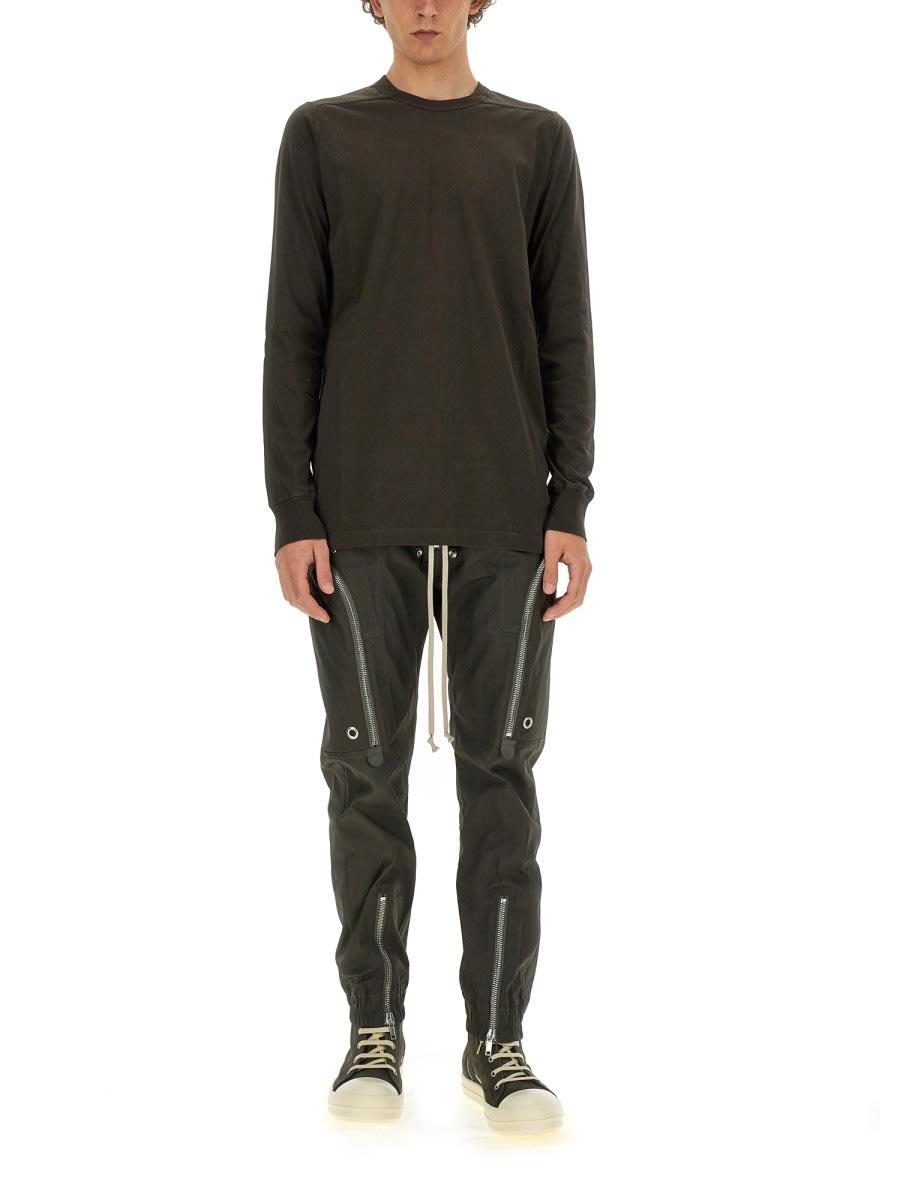 RICK OWENS Cotton T-shirt In Brown Product Image