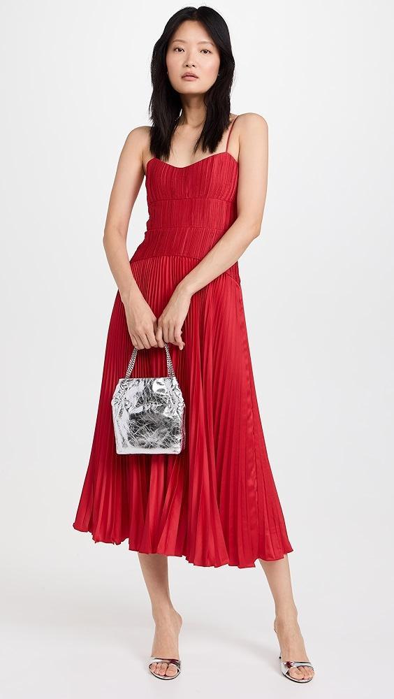 AMUR Cherry Drop Waist Midi Dress | Shopbop Product Image