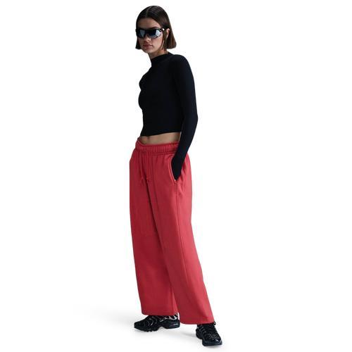 Womens Nike Sportswear Mid-Rise Oversized Open-Hem French Terry Pants | HQ5883-010 Product Image