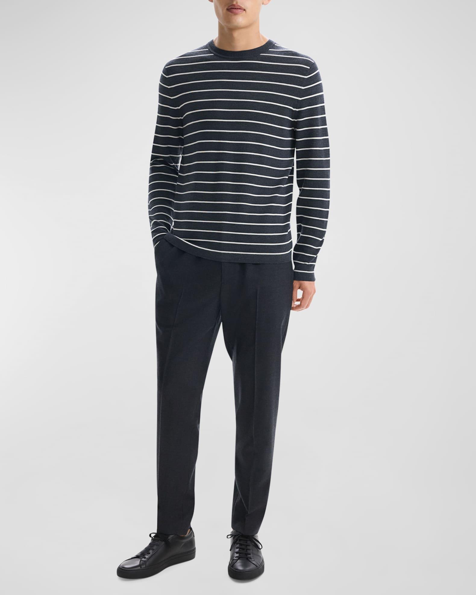Mens Striped Wool Sweater Product Image