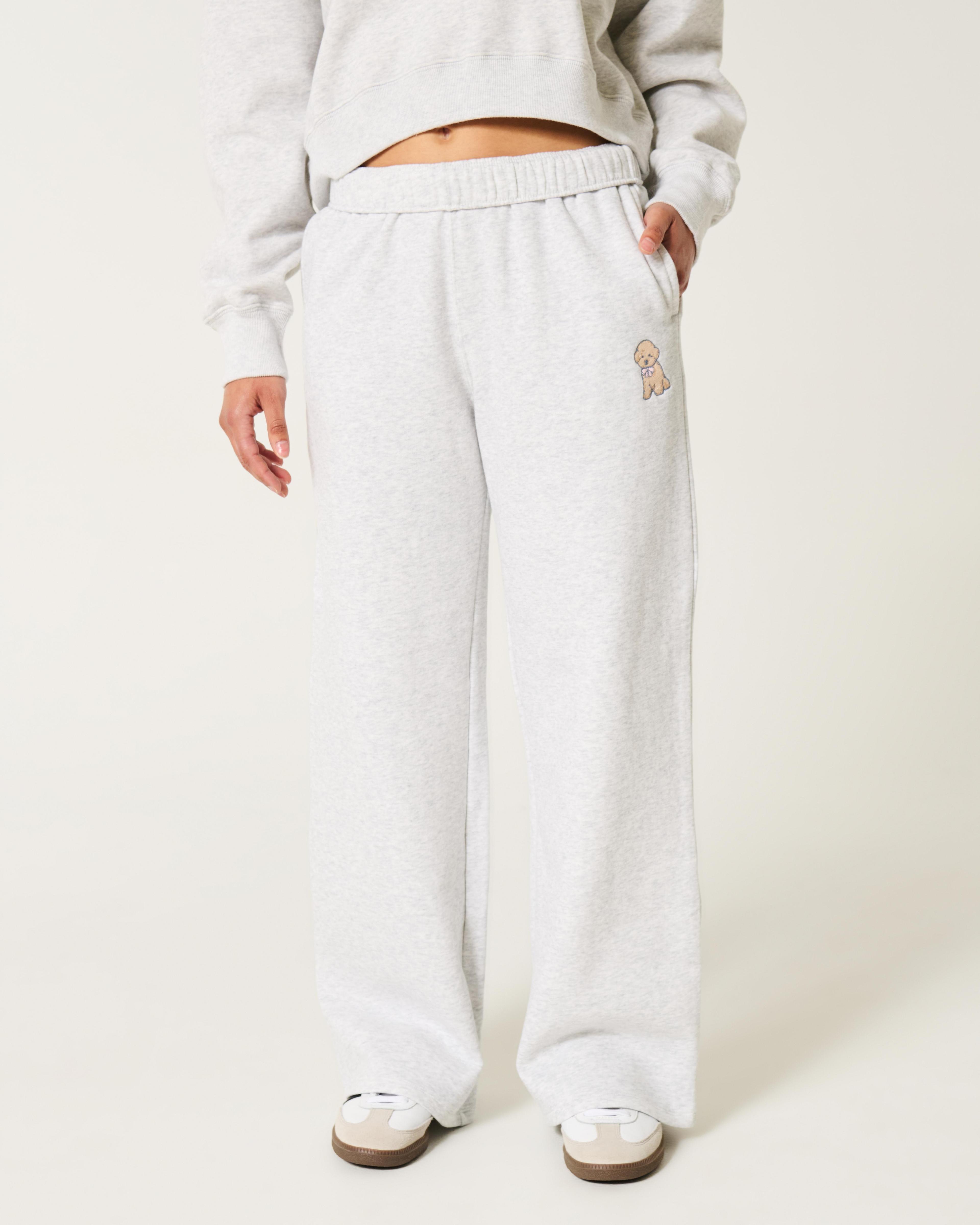 Heart Graphic Wide-Leg Sweatpants Product Image