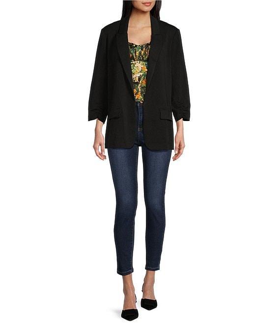 I.N. San Francisco JKT Peak Lapel Collar Roughed Blazer Product Image