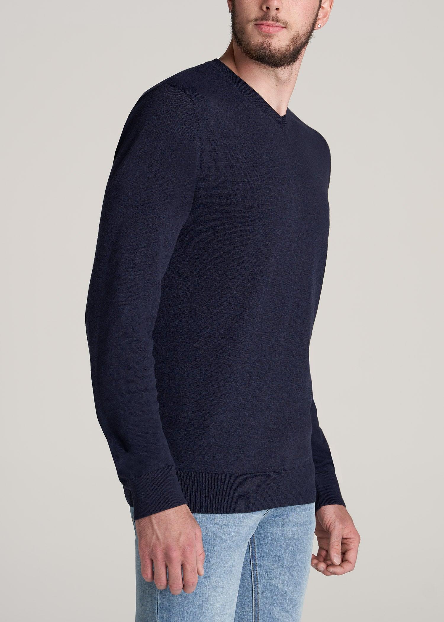 Everyday V-Neck Tall Men's Sweater in Patriot Blue Product Image