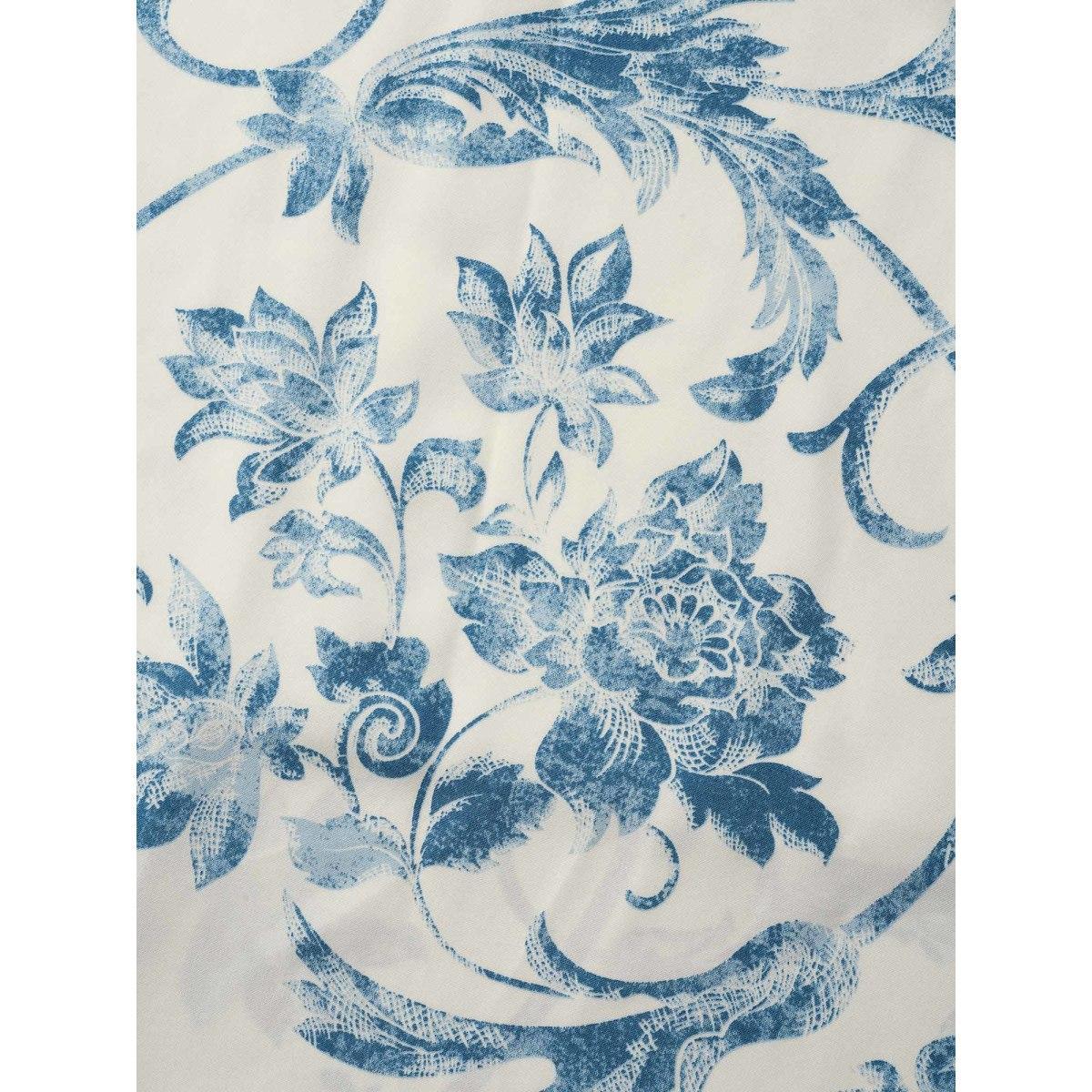 Plus Size Artistic Floral Pattern Surplice Neck Midi Dress Stone Women Overlap Collar Short sleeve Curvy BloomChic 18-20/2X Product Image