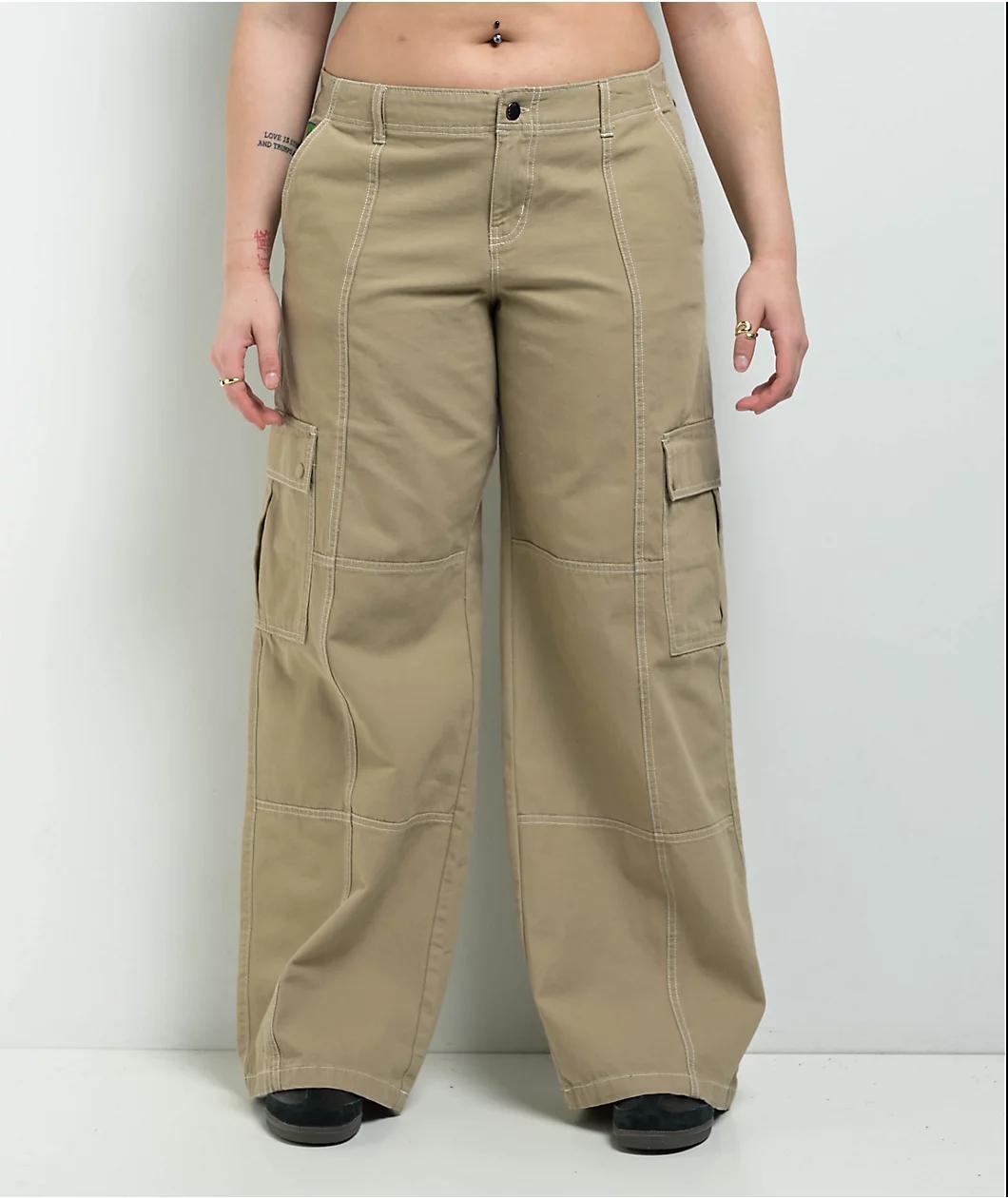 Empyre Alani Low Rise Chinchilla Relaxed Cargo Pants Product Image