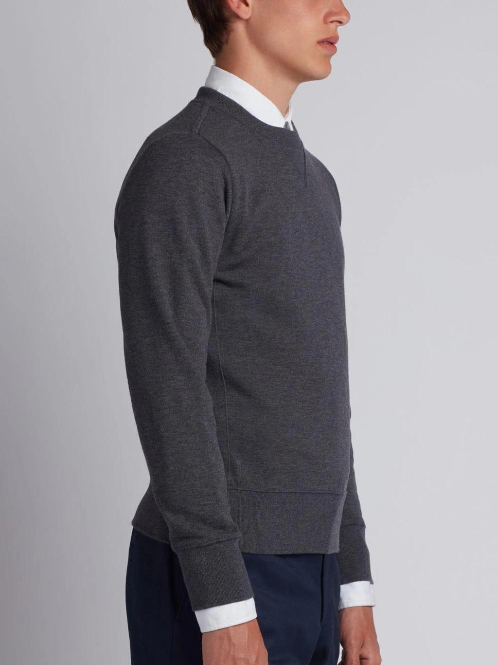 THOM BROWNE Engineered 4-bar Jersey Sweatshirt In Grey Product Image