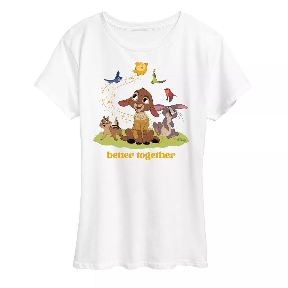 Disneys Wish Valentino and Star Womens Better Together Graphic Tee, Girls Product Image