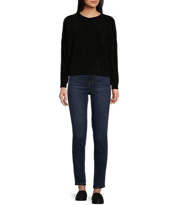 Double Zero Long Sleeve Vibe Check Shiny Chenille Sweater Product Image