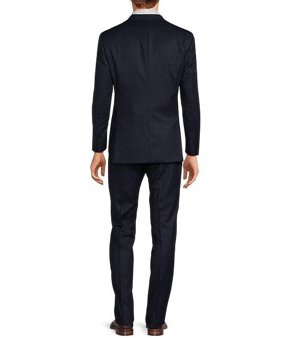 John Varvatos Slim Fit Flat Front Stripe Pattern 2-Piece Suit Product Image