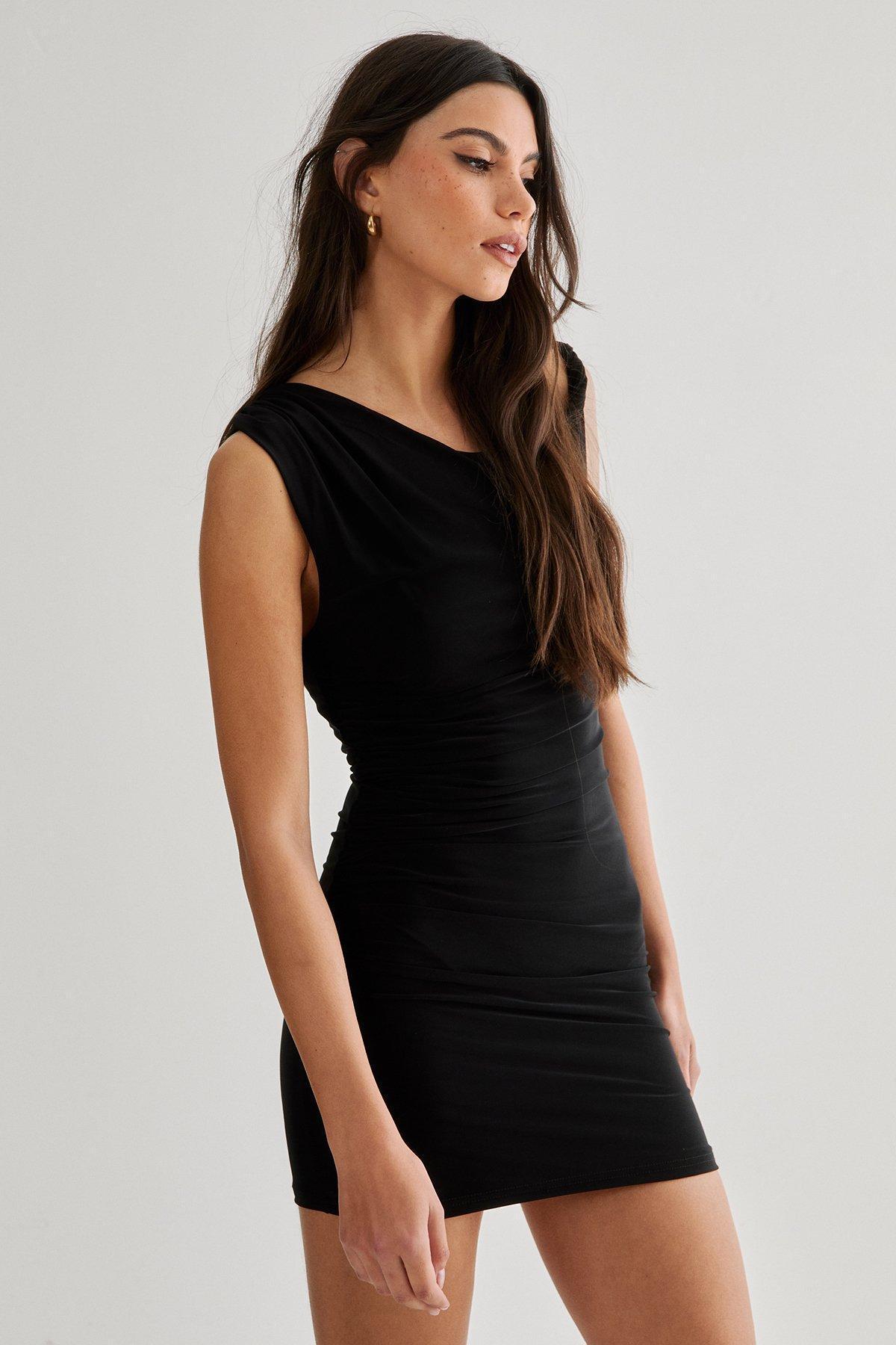 Slinky One Shoulder Mini Dress Product Image