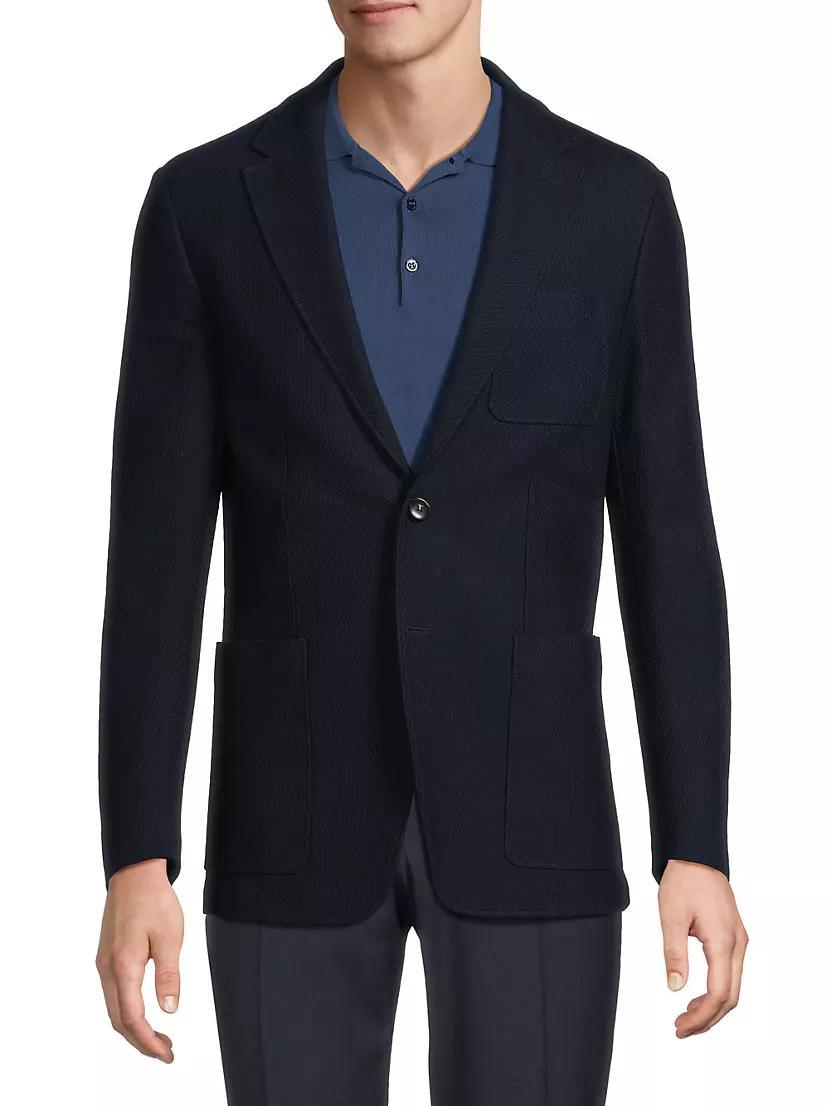 Textured Jersey Wool Jacket Product Image