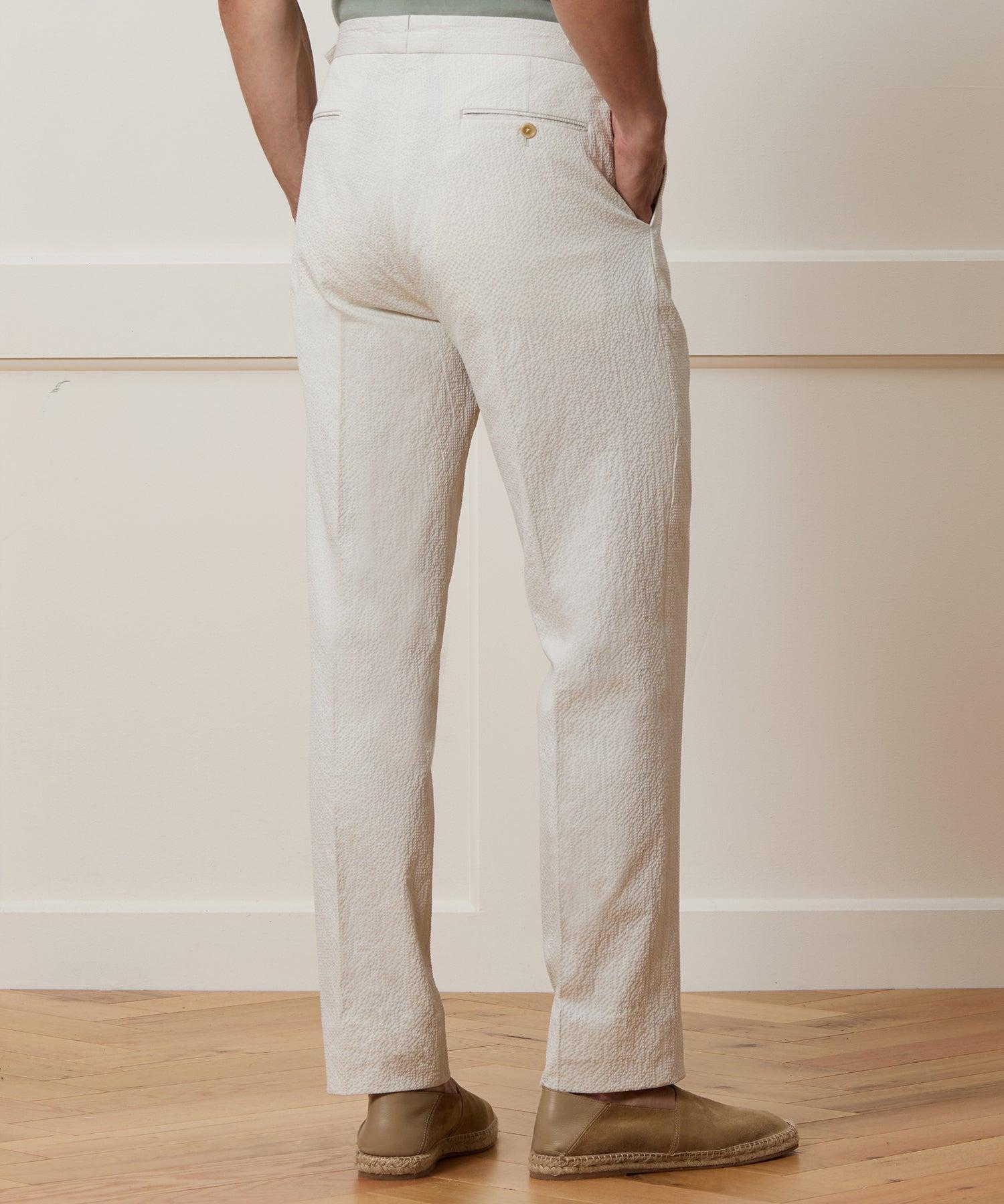 Italian Seersucker Side Tab Trouser Product Image