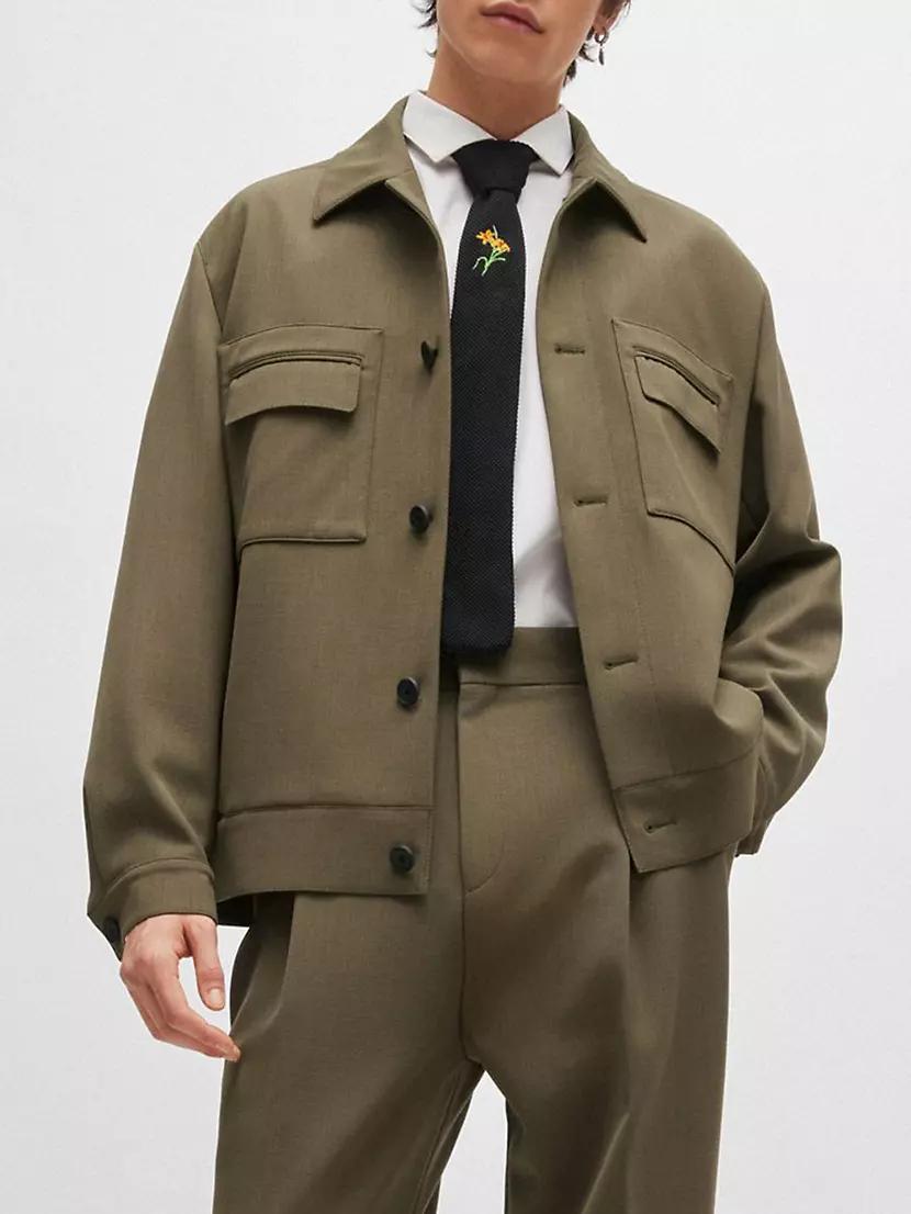 Mens Button-Up Jacket in Performance-Stretch Fabric Product Image