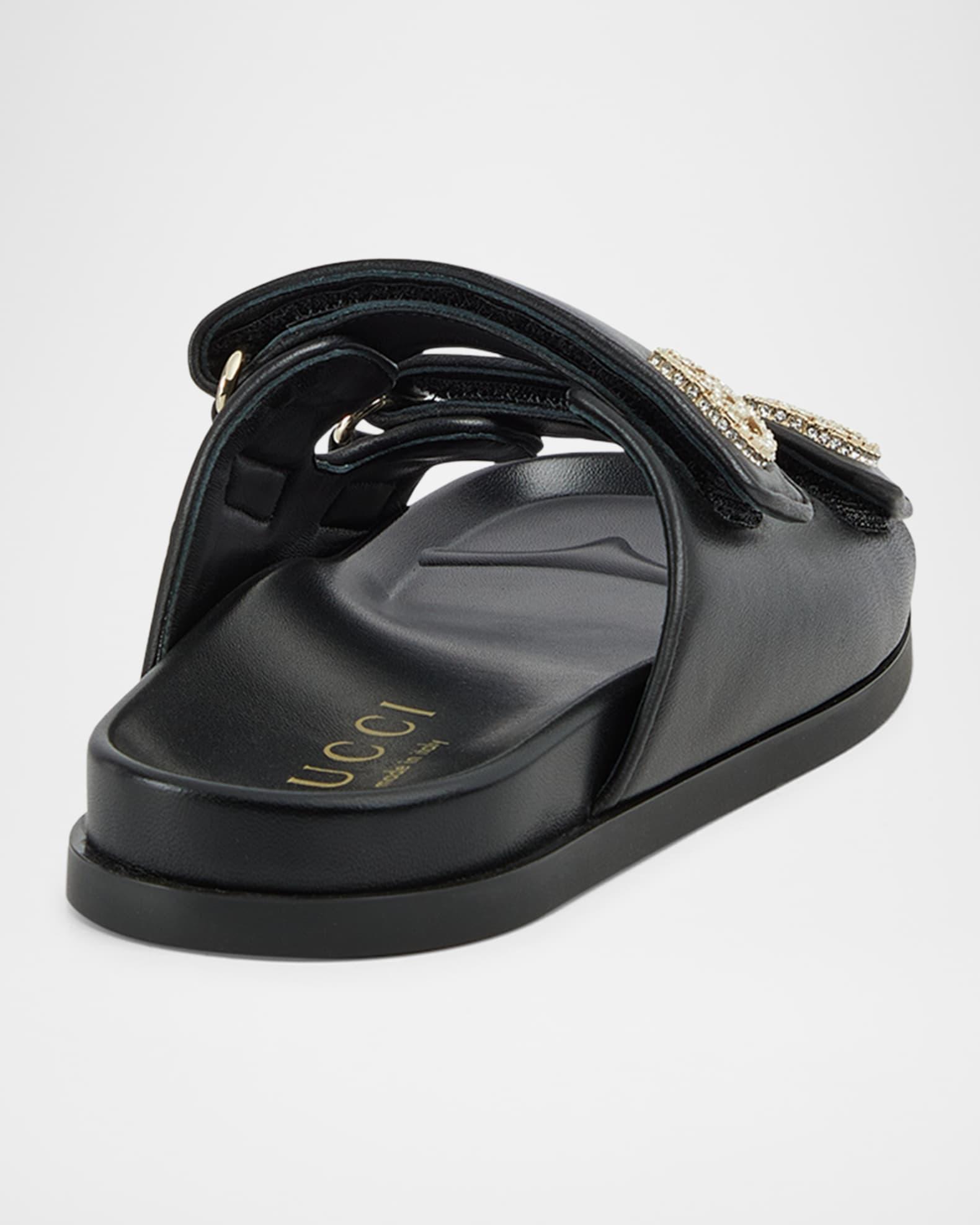 Marmont Embellished GG Double Strap Slide Sandals Product Image