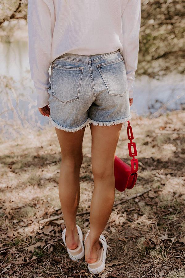 JUDY BLUE Maeve High Waist Distressed Shorts Product Image