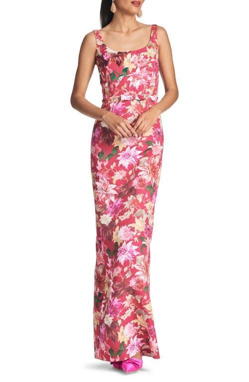 Womens Lana Floral Belted Column Gown Product Image