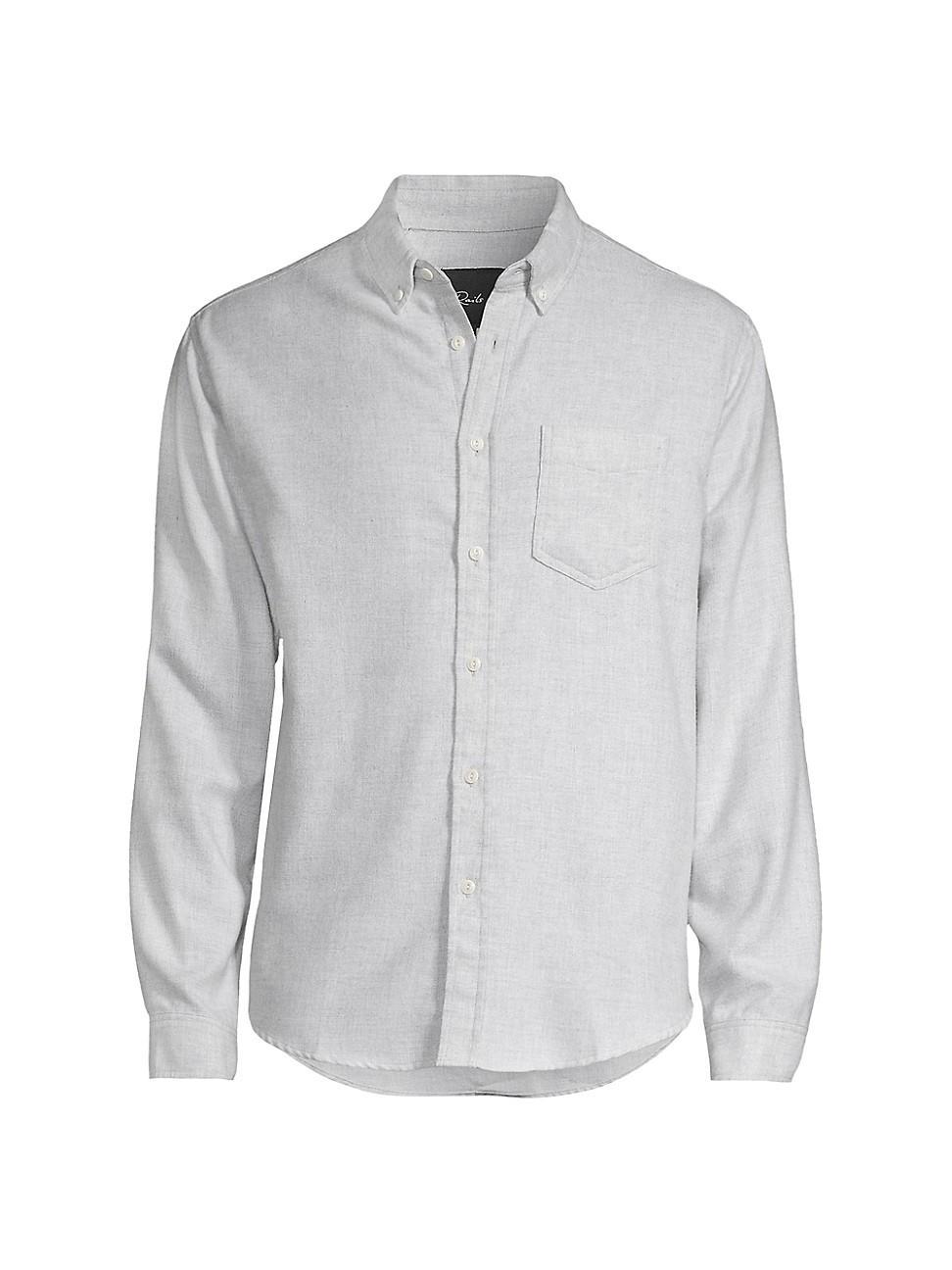 Mens Runson Cotton Button-Down Shirt Product Image
