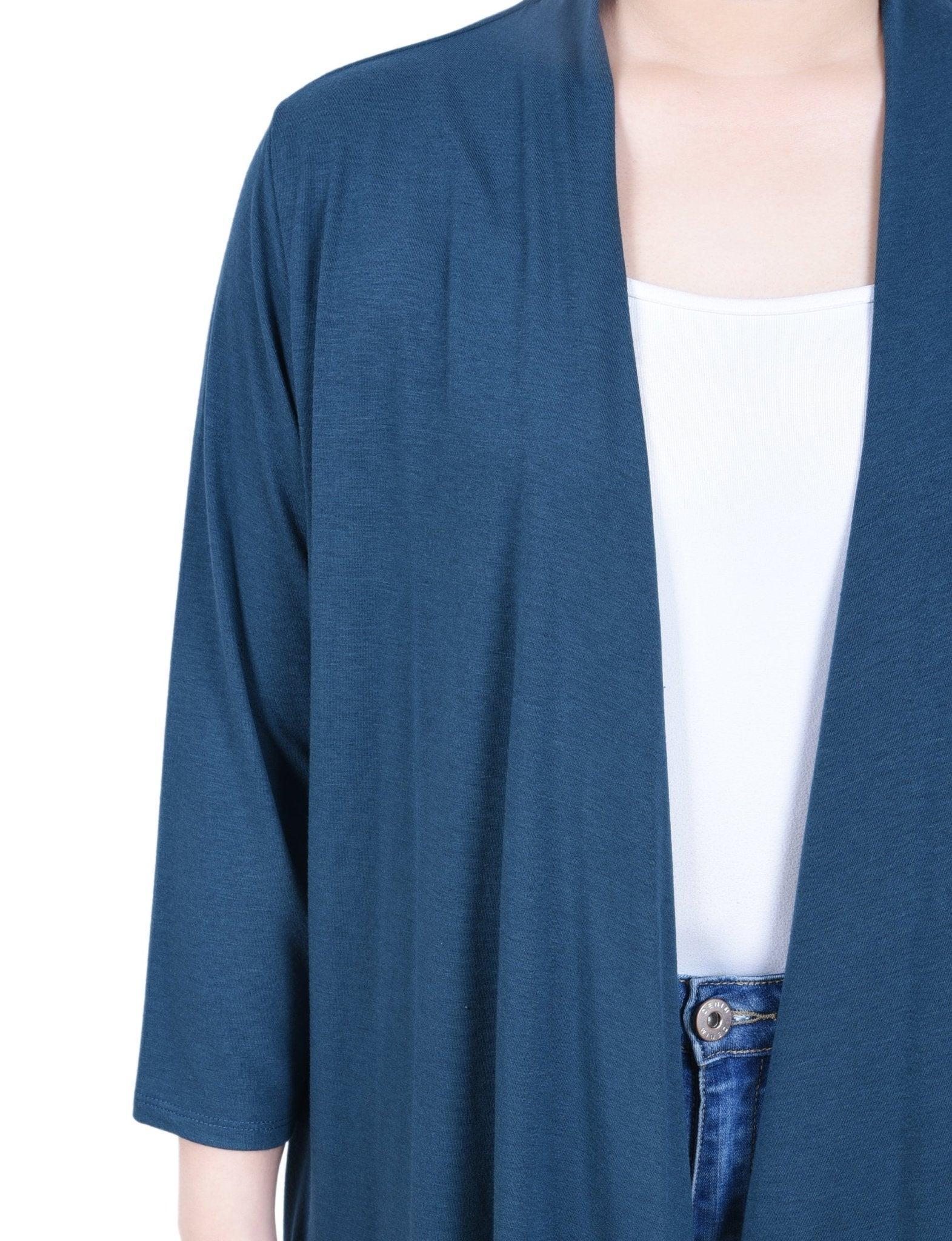 Reflecting Pond 3/4 Sleeve Solid Cardigan Product Image